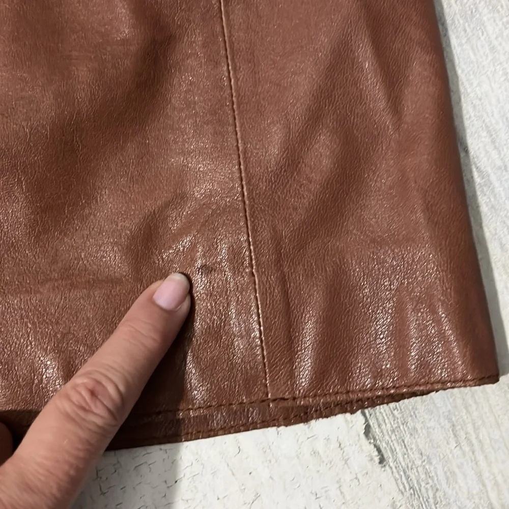 Vince Leather Skirt Size 2 - Picture 3 of 10
